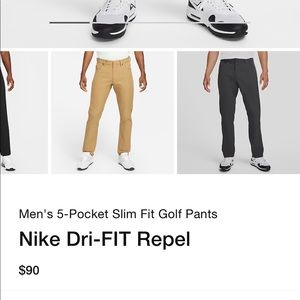 2022 Nike Slim Fit Golf Pants 34x32